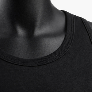 Débardeur sans manches en tricot uni noir pour homme, style décontracté, débardeur côtelé marron, chemise sans manches à col rond, tricot uni - Product Image 6