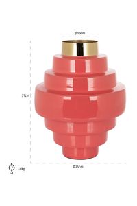 Vase à fleurs en métal de style rustique fait à la main patiné avec un design côtier pour des arrangements frais séchés magnifiques pour les deux styles - Product Image 3