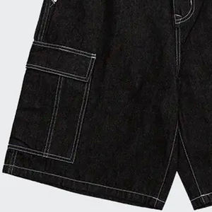 Pantalones cortos de cintura media para hombre Premium 100% algodón y pantalones cortos de mezclilla transpirables de secado rápido con cremallera Fly Digital Men Shorts Pocket - Product Image 3