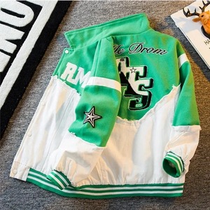 Chaqueta bordada personalizada con costuras de mezclilla Retro americana para hombre, uniforme de béisbol de primavera y otoño 2024, Top de moda personalizado - Product Image 2