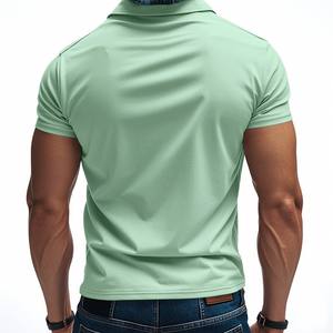 Camisas de golf atléticas de secado rápido de rendimiento para hombres de alta calidad, camisetas de manga corta informales transpirables para camisetas de polo de verano - Product Image 3