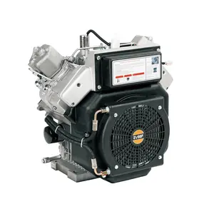 Euro 5 Hollman 961cc 4 Tak silinder ganda v-twin starter listrik mesin pemotong diesel dingin untuk sepeda motor