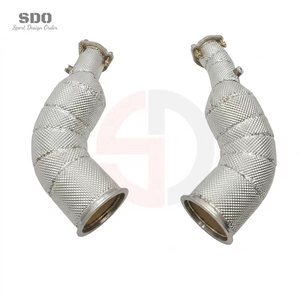 Downpipe haute performance SDO pour Audi RS6 RS7 C8 compatible avec 4.0T Twin Turbo, version racing en acier inoxydable SS304 premium. - Product Image 5