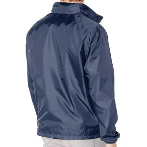 Nouvelle conception de veste coupe-vent légère en toile pour homme - Respirante, imperméable, col montant, capuche, activités de plein air en hiver - Product Image 6