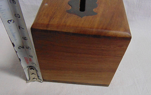 Hucha cuadrada de madera, hucha hecha a mano, hucha para niños y adultos, Caja de Ahorro de madera rústica, ranura para tapa, dinero con cerradura segura - Product Image 5