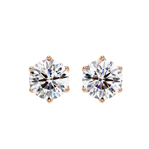 Boucles d'oreilles solitaires en diamant de laboratoire 1,50 ct en or 10K, 14K, 18K ou argent 925, sertissage classique à 6 griffes, bijoux de luxe délicats - Product Image 3