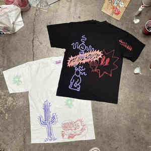 Sérigraphie personnalisée t-shirt surdimensionné Streetwear coton respirant recadrée boxy Fit hommes t-shirt - Product Image 6