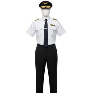 Camisa de Uniforme de Piloto para Hombre, Talla Grande, Poliéster y Algodón, Duradera, Transpirable, Ropa de Trabajo de Aviación, Suministro al por Mayor, Industrial, para Aerolíneas - Product Image 4