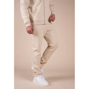 Ensemble survêtement homme hiver personnalisé - Doublure en polaire nylon/coton écologique respirante, pantalon évasé et sweat à capuche deux pièces - Product Image 5