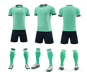 Conjunto de Uniforme de Fútbol Personalizado, Camiseta Blanca, Pantalones Cortos Azul Marino, Poliéster Transpirable, Kit de Equipo para Hombre Adulto - Product Image 5
