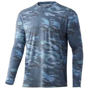 Vente en gros Chemise de pêche à manches longues imprimée sur mesure pour hommes avec protection UV Matériau personnalisé Vêtements de pêche de poche pour hommes - Product Image 1