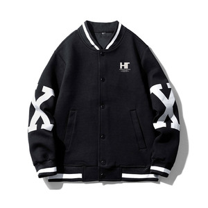 Veste Letterman en toile de haute qualité à prix bon marché pour hommes avec logo avant respirant et écologique hiver taille adulte - Product Image 1