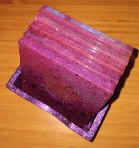 Beaux sous-verres en résine rose et violet faits à la main tapis carrés de luxe/tampons bricolage ensemble de décoration pour usage en gros - Product Image 1