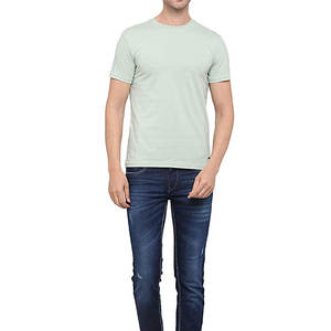 OEM Logo personnalisé Premium Men Regular Fit T-shirt en coton Doux Résistant à la décoloration Respirant 200G Tissu Style Streetwear - Product Image 5