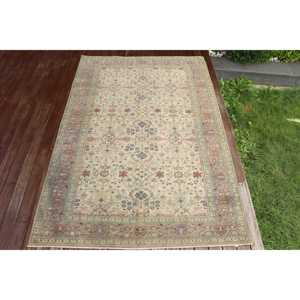Turkish Vintage Rug 4x7.2 ft (122x220 cm), <b>Brown</b> <b>Wool</b> Rug - Product Image 1