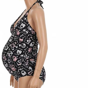 Conjunto de Bikini Elástico de Maternidad, Tela de Nailon y Elastano, Soporte Suave, Estampado de Serigrafía, Traje de Baño para Embarazo, Ropa de Playa, Venta al por Mayor - Product Image 2
