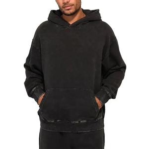 Logo personnalisé solide hiver automne pull à capuche en plein air coupe-vent course Jogging à manches longues hommes sweats à capuche - Product Image 1