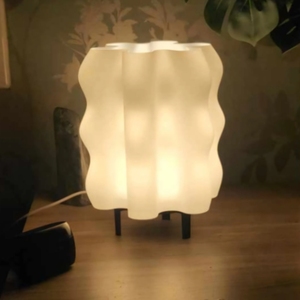 Ambiglobe Lopez hiện đại phòng đọc sách LED bảng đèn 3D in linh hoạt điêu khắc thiết kế mềm môi trường xung quanh ánh sáng E14 bóng đèn cơ sở đơn giản - Product Image 2