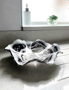 Lujoso cuenco de resina epoxi con acabado brillante único y patrones de colores abstractos para vajilla de comedor y decoración de cocina moderna - Product Image 2