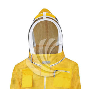 Yellow Lightweight & Breathable Beekeeping Safety Jacket Beekeeper Protection With Round Veil For Hot Weather - Product Image 3