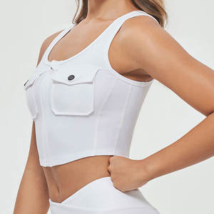 Personalización 2025 verano diseño Popular recortado mujeres sin mangas Crop Top ropa de Fitness gimnasio entrenamiento Crop Tops - Product Image 4