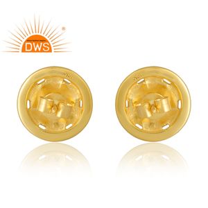 Venta caliente plata esterlina 18K chapado en oro Natural etíope ópalo y esmalte piedra preciosa Stud pendiente joyería personalizada para regalo de mujer - Product Image 2