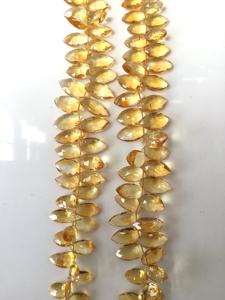 Piedras Preciosas Naturales de Citrino con Corte Marquesa Facetado para la Elaboración de Joyería Fina - Product Image 3