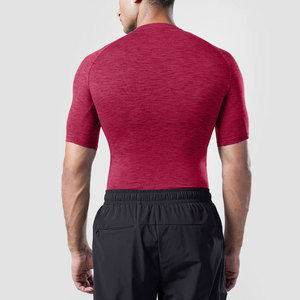 Lightweight Athletic Sports Apparel <b>Compression</b> <b>Shirt</b> With Stretch Comfort Breathable Fabric For Fitness Exercise - Product Image 3