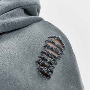 Streetwear avec logo personnalisé, sweat à capuche en coton polaire lourd, design surdimensionné délavé à l'acide pour femmes et hommes - Product Image 6