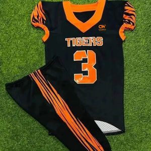 ชุดเสื้อฟุตบอลอเมริกันพิมพ์ลายแบบซับลิเมชั่นคุณภาพสูง ระบายอากาศได้ดี แห้งเร็ว ชุดทีมชาย - Product Image 4