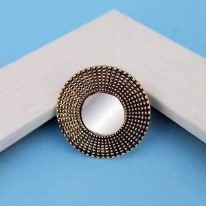 Jeweljunk Anillo de dedo de espejo chapado en oro antiguo ajustable 1505509A-Anillo de moda elegante - Product Image 1