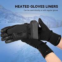Fournisseur d'usine direct 2500mAh gants chauffants rechargeables alimentés par batterie doublures chauffantes imperméables d'hiver pour le ski