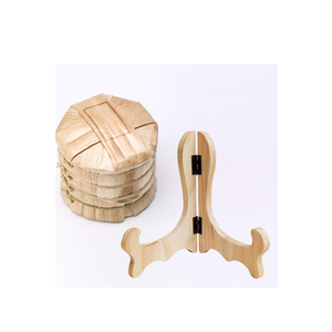 4 Packs Wooden <b>Display</b> plate <b>Stand</b> Picture Easels <b>Stand</b> for <b>Card</b> Pictures Photo Decorative Plates Artwork - Product Image 6