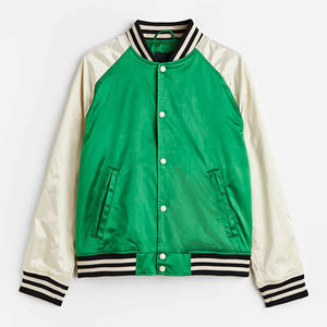 Chaqueta Bomber Reversible Personalizada para Hombre, Bordada, Satén, Estilo Béisbol, 100% Poliéster, Cortavientos, Talla Grande, Precio Económico para Invierno - Product Image 1