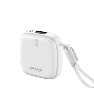 Batterie externe portable de marque 80W Type C avec câble, bleu clair, en plastique, batterie Li-Polymère, protection contre la décharge excessive - Product Image 5