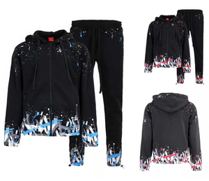 Sweat à capuche court personnalisé de haute qualité avec fermeture éclair en coton strass surdimensionné Fabricants de sweats à capuche pour hommes - Product Image 6