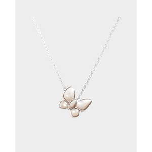 Collier papillon fleur en zircon plaqué rhodium - Cadeau idéal pour les fiançailles et les anniversaires - Product Image 3