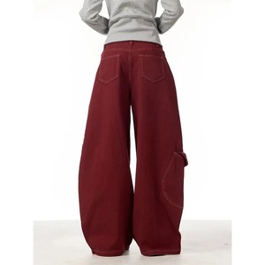 Jeans de Mezclilla Holgados de Estilo Urbano Hip Hop para Mujer, Corte Recto Informal con Cordón, Impermeables, Transpirables y Ecológicos - Product Image 6