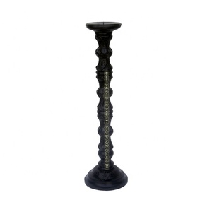 Portavelas decorativo de madera tallada a mano, soporte de madera para restaurante, hogar y Hotel - Product Image 1