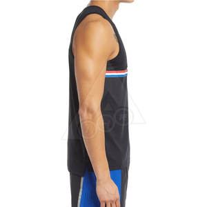 Camiseta Deportiva sin Mangas para Hombre, Talla Personalizada, Secado Rápido, Antiencogimiento, Transpirable, Informal, para Fitness, Hecha de Poliéster, Algodón y Elastano - Product Image 3
