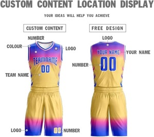 เสื้อบาสเก็ตบอลชายแบบไม่มีแขนพิมพ์ลายแบบซับลิเมชั่น ระบายอากาศได้ดี ป้องกันแบคทีเรีย พร้อมกางเกงขาสั้น ผลิตจากโพลีเอสเตอร์ 100% สีตามสั่ง - Product Image 3