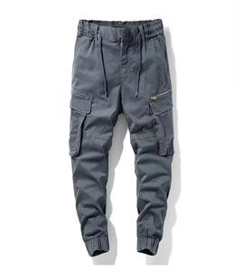 Pantalon cargo évasé vintage décontracté pour homme Jogger en polaire empilée 100% coton avec fermeture à la taille élastique Street Wear - Product Image 3
