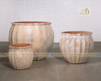Atlantis di alta qualità vecchio vaso di fiori in ceramica bianca AN313H55OW per la decorazione di casa e giardino Mini creazioni paesaggistiche
