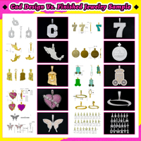 Bijoux personnalisés en argent sterling 925, grand pendentif en diamant glacé, moissanite, logo hip-hop, lettre M, avec collier chaîne cubaine