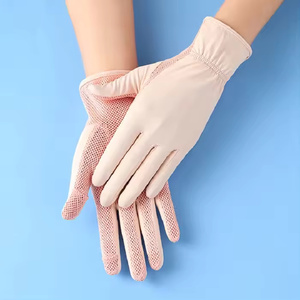 Gants d'été pour femmes anti-UV et anti-choc, en coton/polyester/spandex, style sergé, avec poignet élastique et compatibles écran tactile - Product Image 5