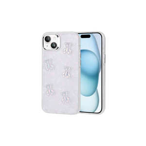 Étui en silicone brillant de luxe premium pour 14 avec figurine d'ours en relief 3D, coque arrière protectrice antichoc et anti-rayures - Product Image 1