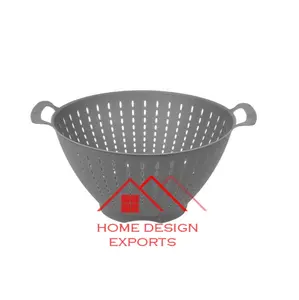 Black Powder Coated Decorative Blue Finished <b>Colander</b> for Vegetables & Fruits Best Selling Kitchen Accessories - Product Image 1