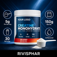 Créatine monohydrate pure en poudre, 5 g par portion, micronisée, complément alimentaire, fabrication OEM ODM, étiquette privée, nutrition sportive, gain musculaire