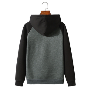 Sweat-shirt à capuche à manches longues en molleton rouge/noir pour hommes dans les tailles S-3XL - Product Image 6