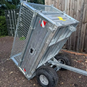1 Ton Galvanised Mechanical Tipping Trailer Dump Trailer agricultural machinery equipment - Product Image 1